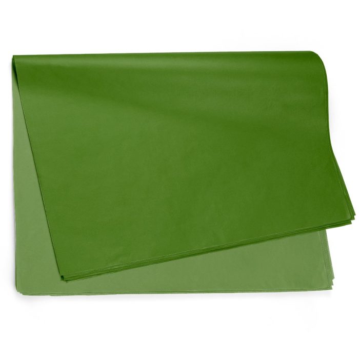 Papel Seda Liso Verde Musgo