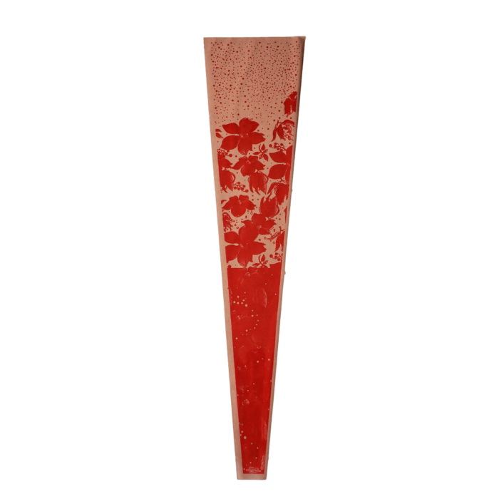 Poli Cone Kraft Flower Vermelho