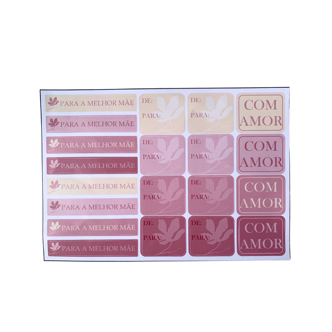 Cartela Adesivos Harmonia/Flora (Dia Das Mães)