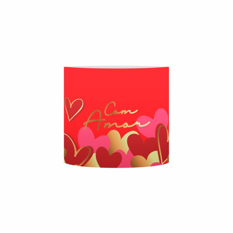 Cachepot Acrilico Com Amor Vermelho