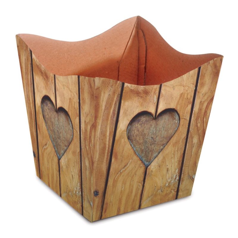 Cachepot Pote 15 Coracao Madeira
