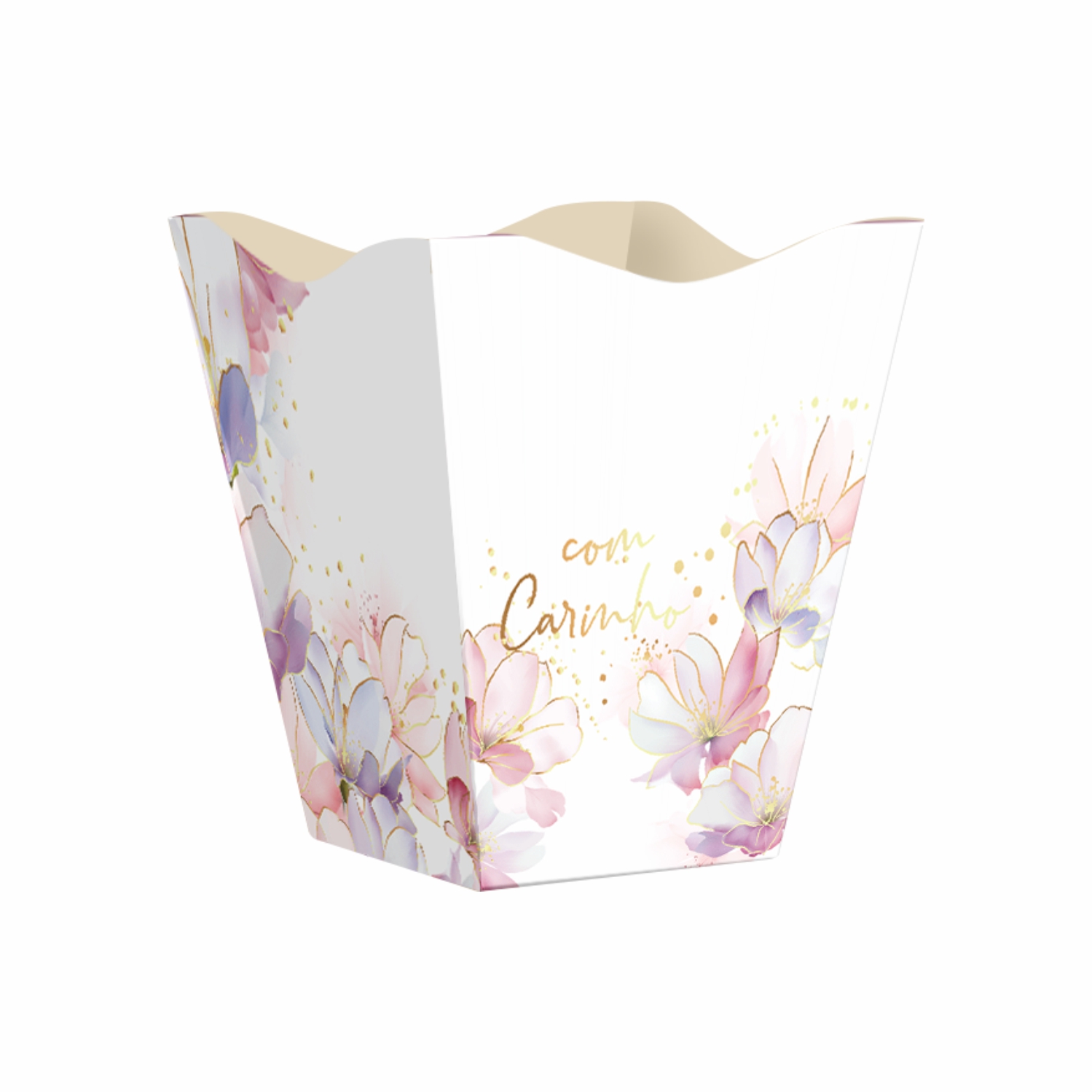 Cachepot Vintage Bloom Branco