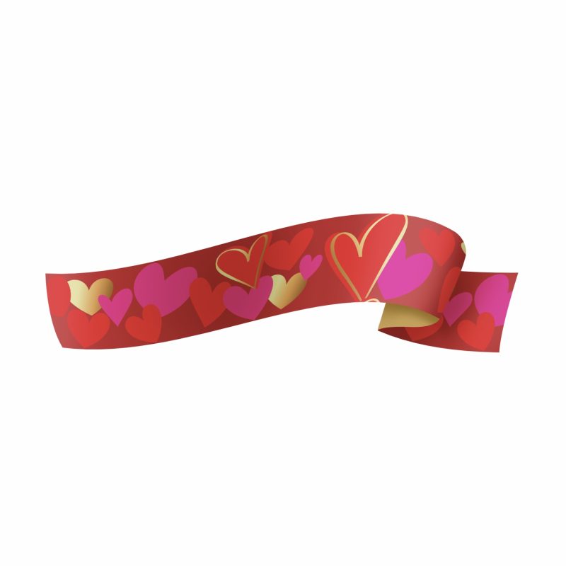 Fita Maxi Com Amor Vermelho/Ouro