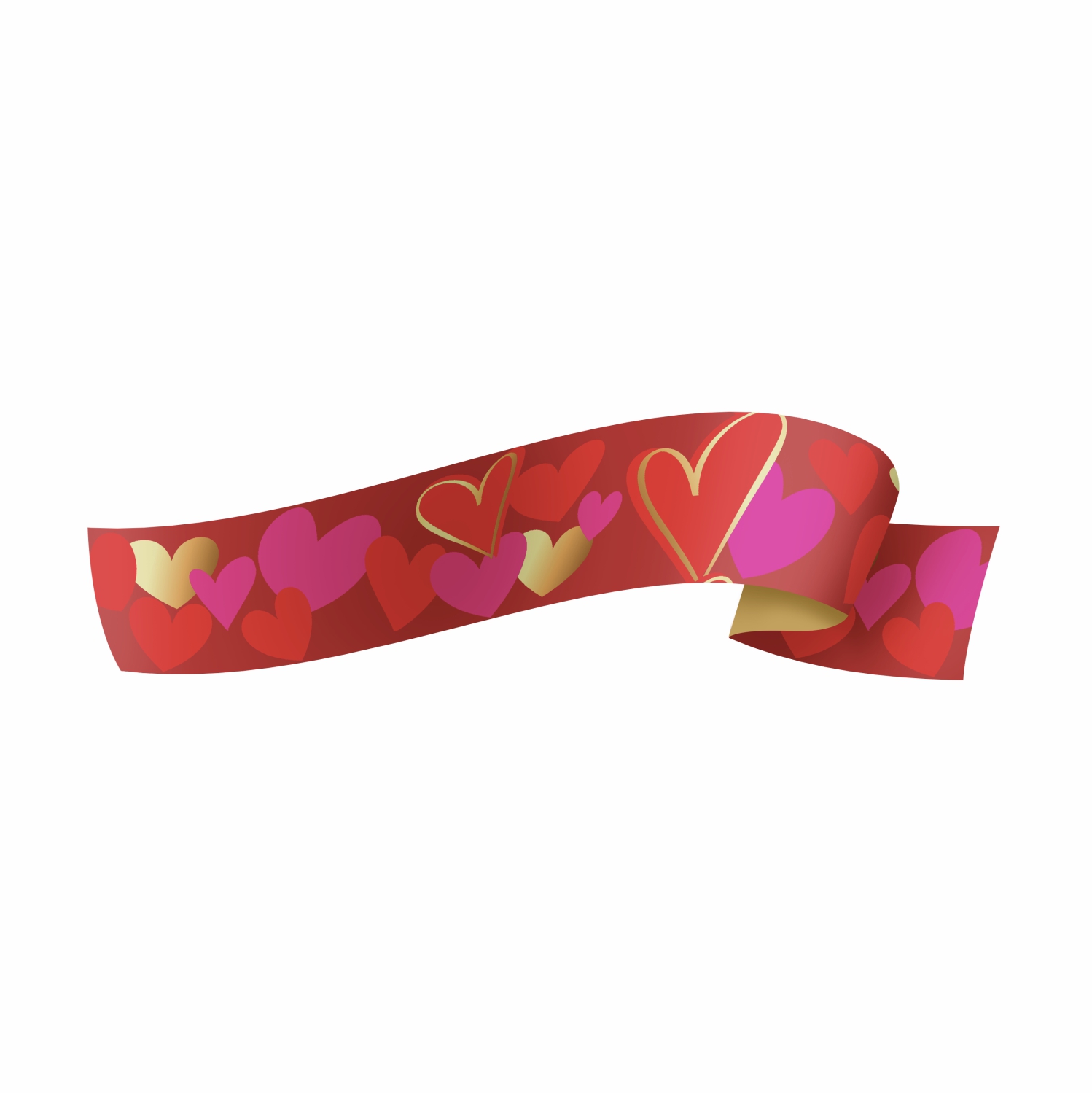 Fita Maxi Com Amor Vermelho/Ouro