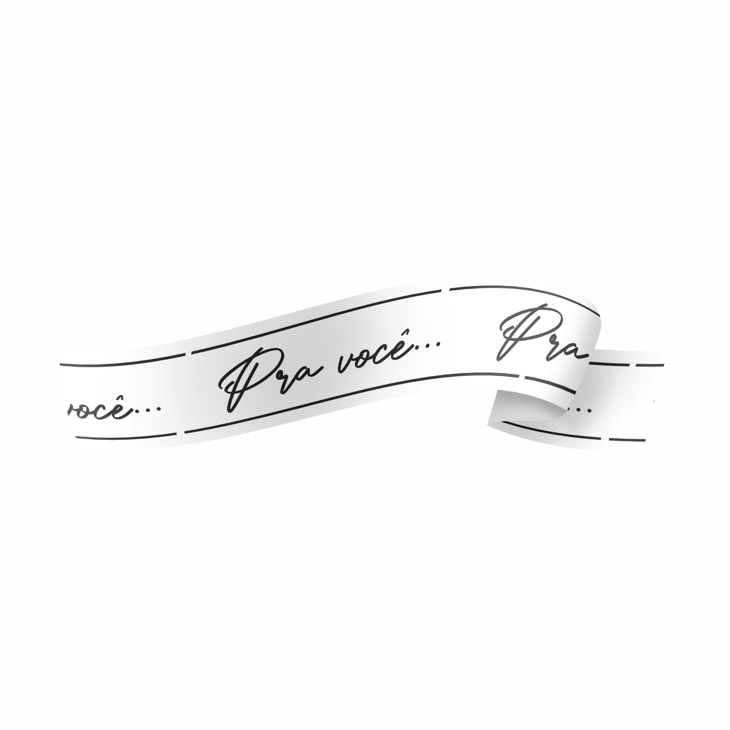 Fita Maxi Pra Você Branco/Preto