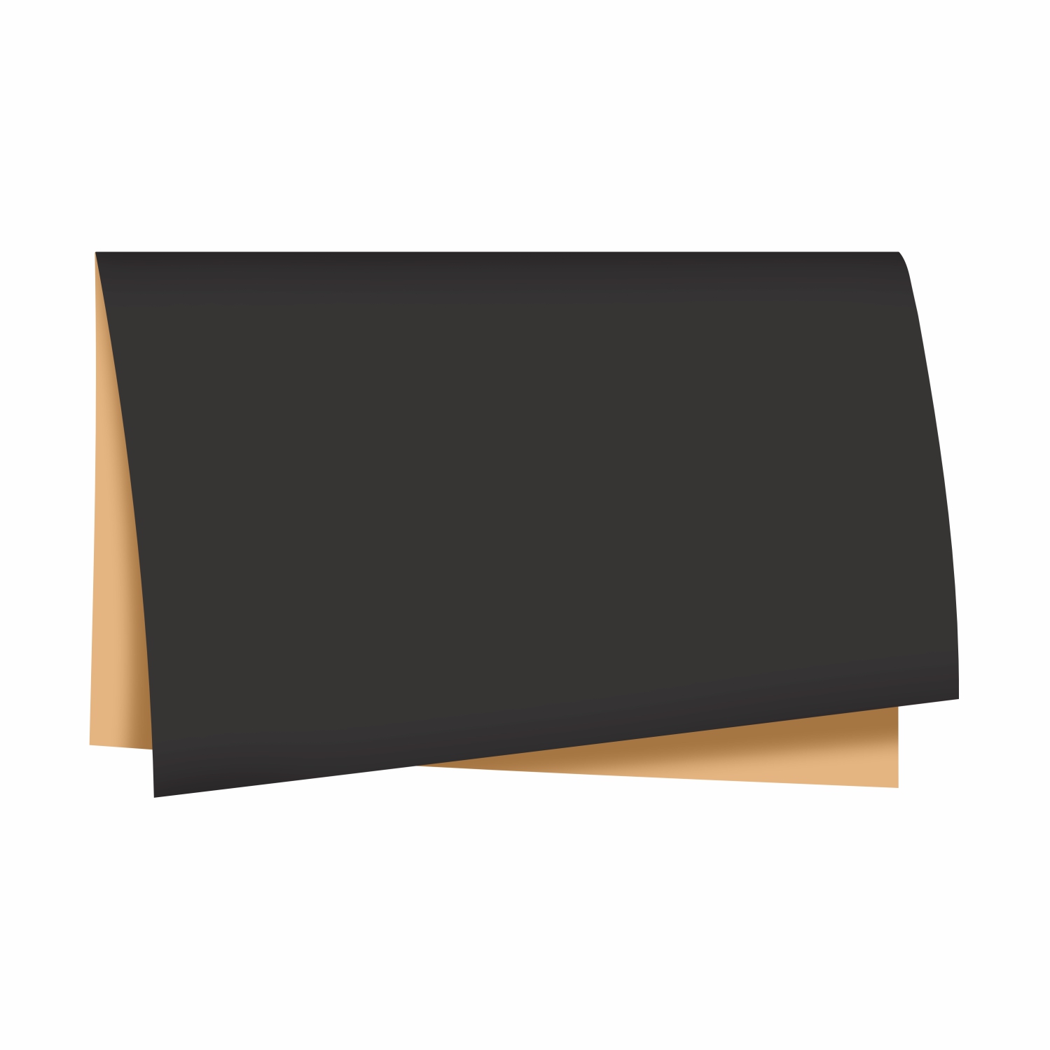 Poli Dupla Face Paper Look Preto/Natural