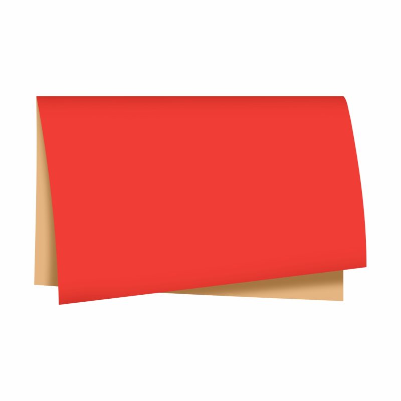 Poli Dupla Face Paper Look Vermelho/Natural