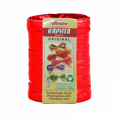 Raphia Maxi Sintetica Vermelho