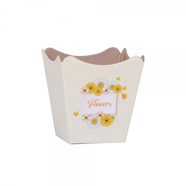 Cachepot Paper Pote 11 Flowers Amarelo