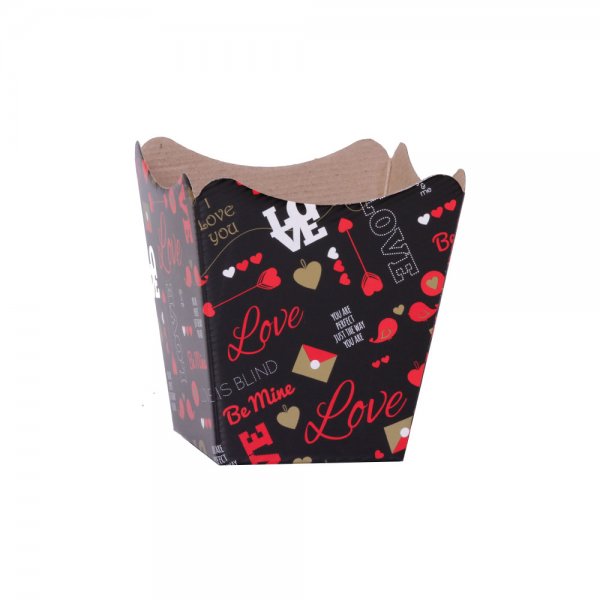Cachepot Paper Pote 11 Decorado Love Preto