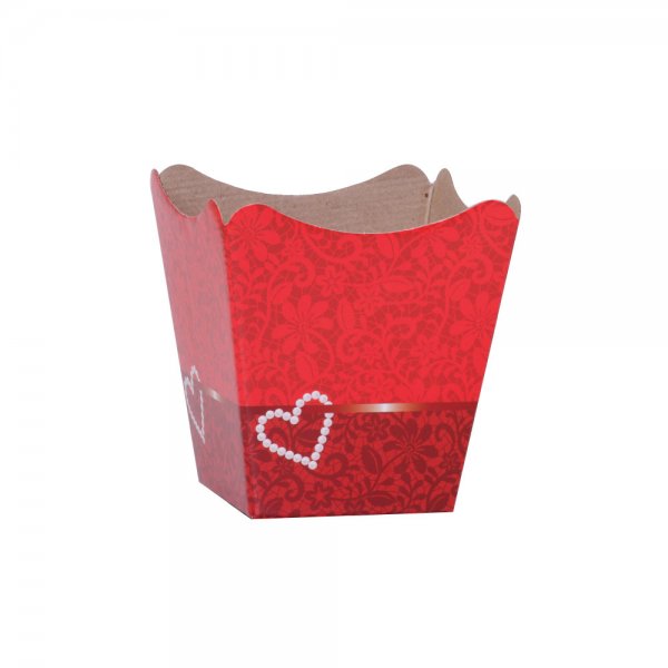 Cachepot Paper Pote 11 Renda Vermelho