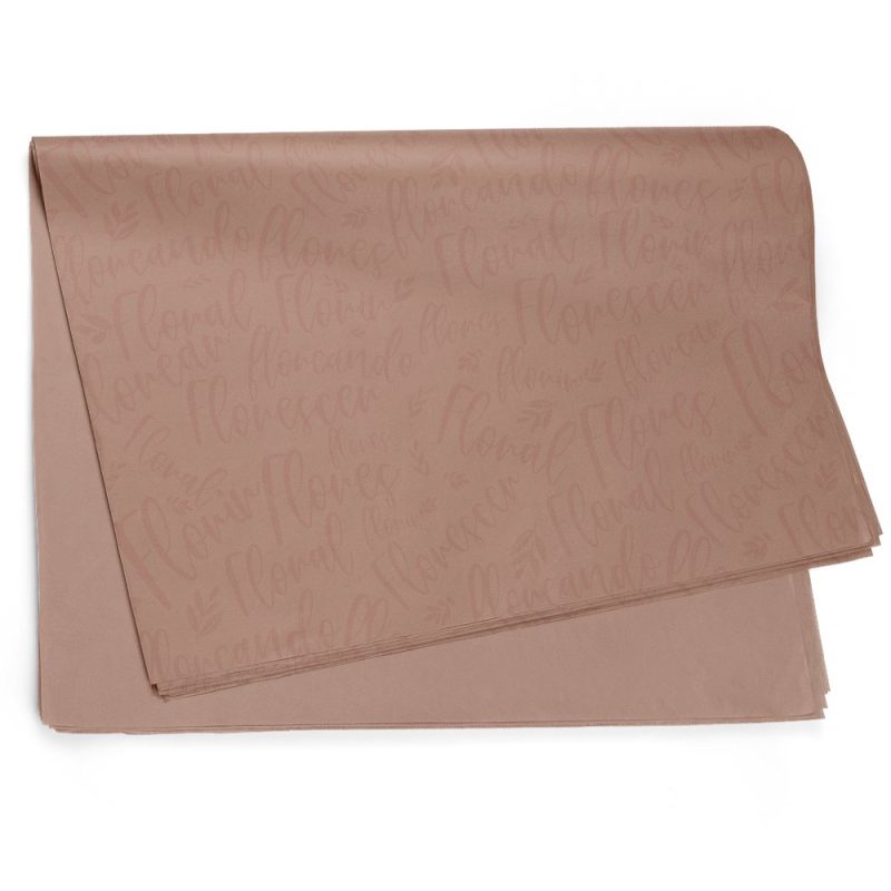 Papel Seda Estampada Florir Rose