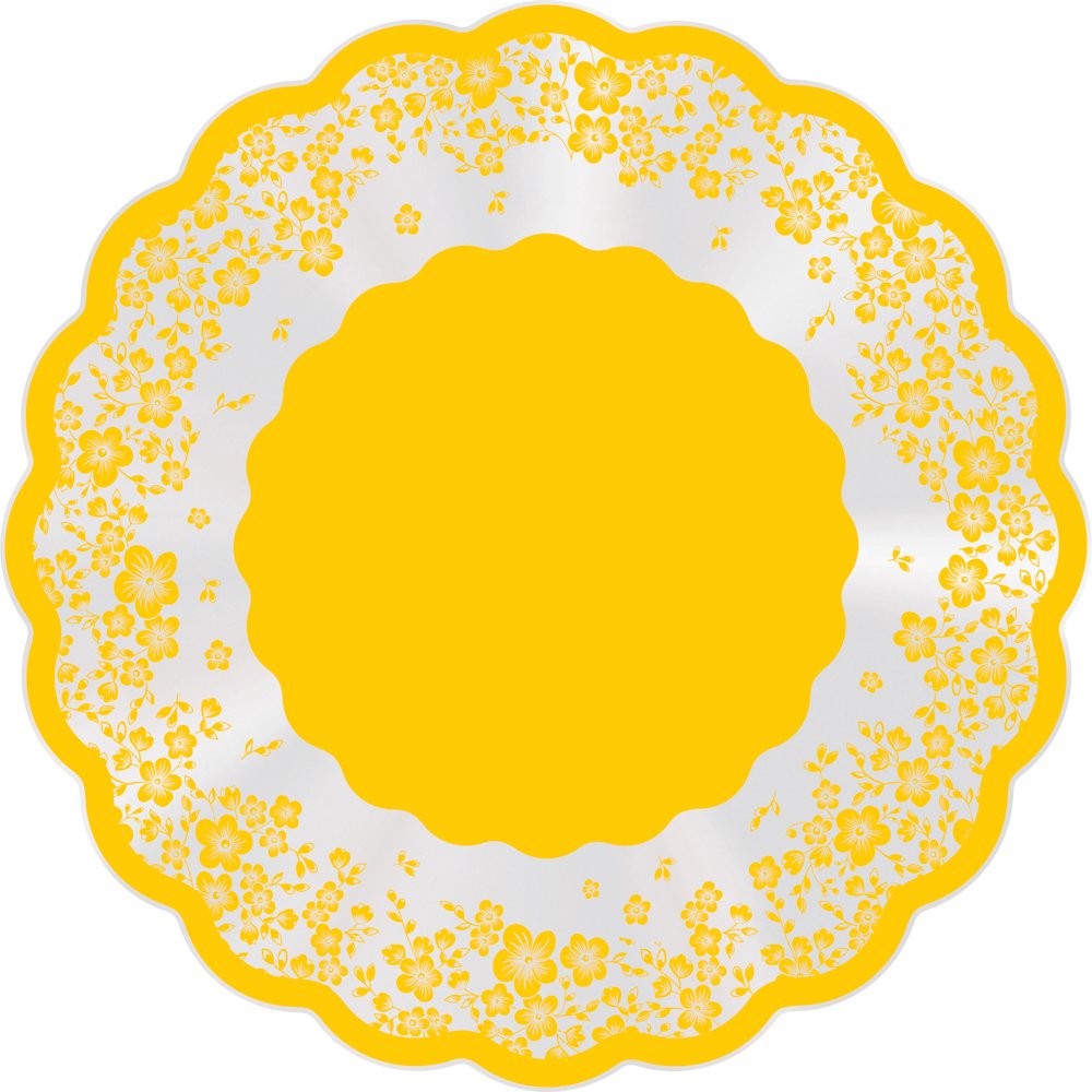 Poli Redondo Flowershop Amarelo