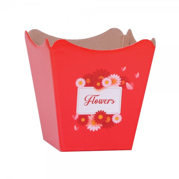 Cachepot Paper Pote15 Flowers Vermelho