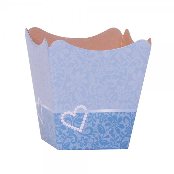 Cachepot Paper Pote15 Renda Azul