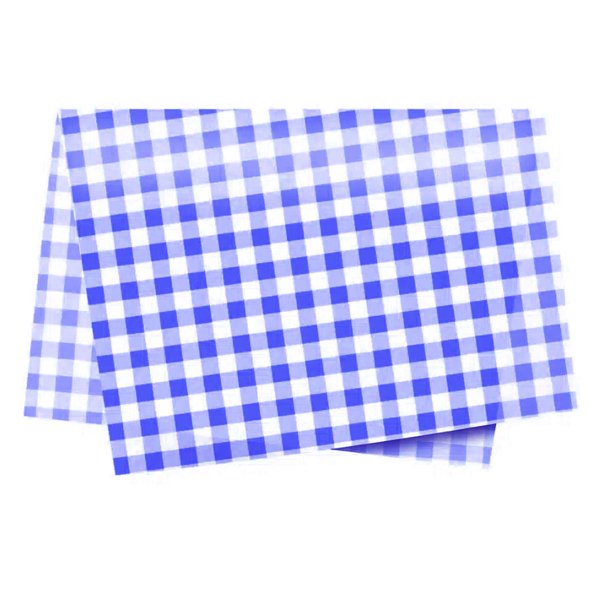Papel de Seda Xadrez Azul Escuro