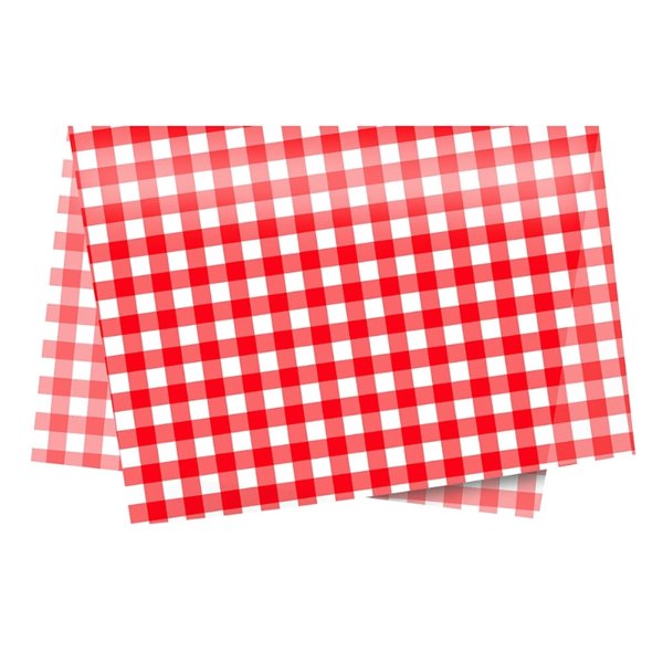 Papel de Seda Xadrez Vermelho
