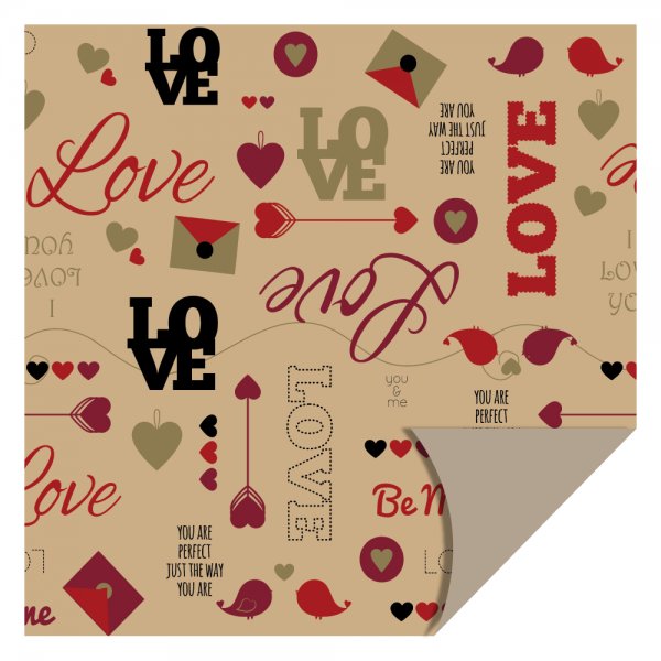 Papel Kraft Love
