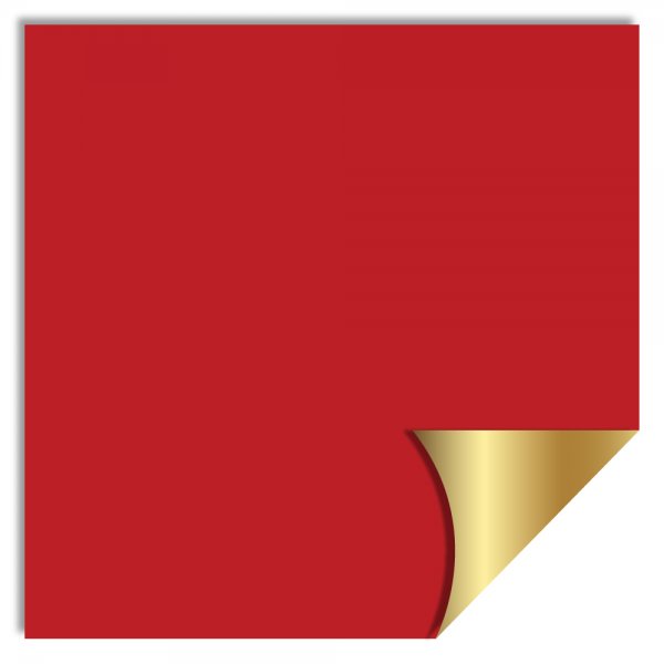 Papel Kraft Vermelho/Ouro