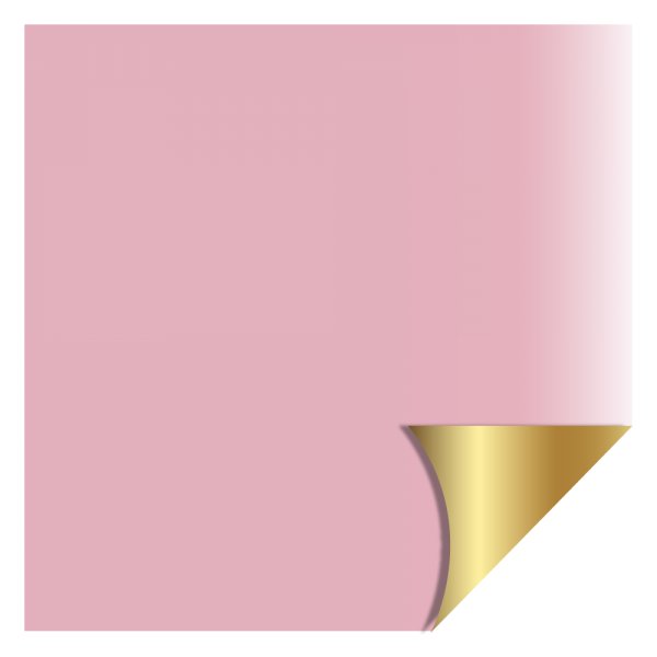 Poli Dupla Face Metalizado Rosa Quartz/Ouro