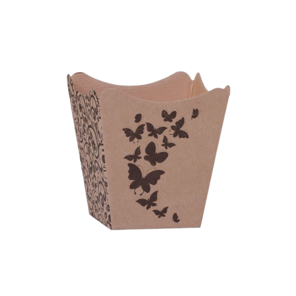 Cachepot Paper Pote 11 Decorado Kraft Borboleta