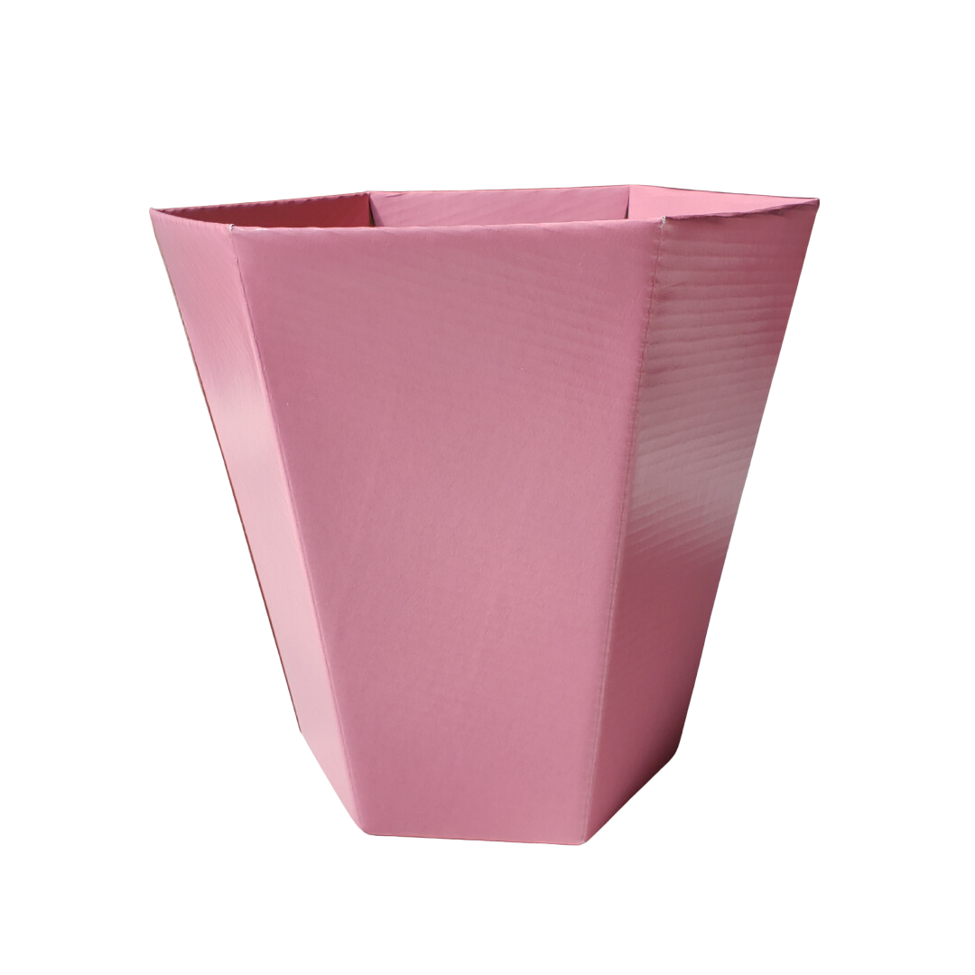 Cachepo Sextavado Liso Rosa