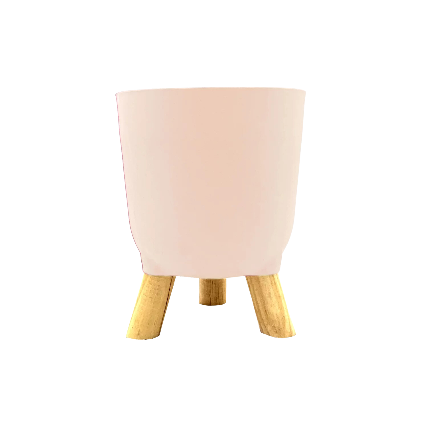 Cachepot Acrílico Brulet C/Pés De Madeira Nude