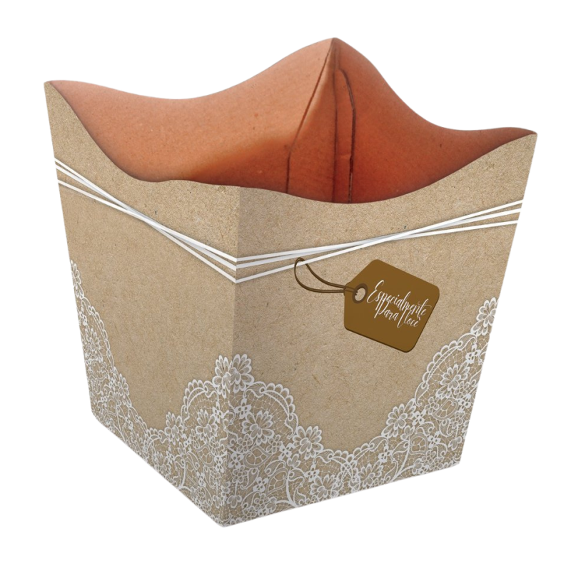Cachepot Pote 11 Kraft Rendado
