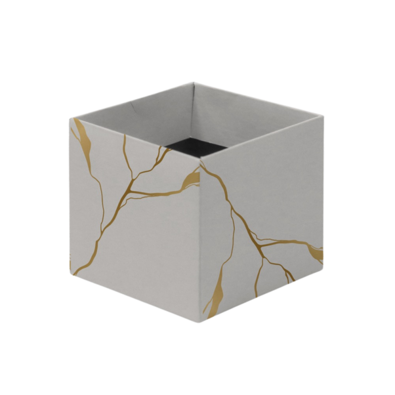 Cachepot Quadrado Pote 15 Mármore Branco