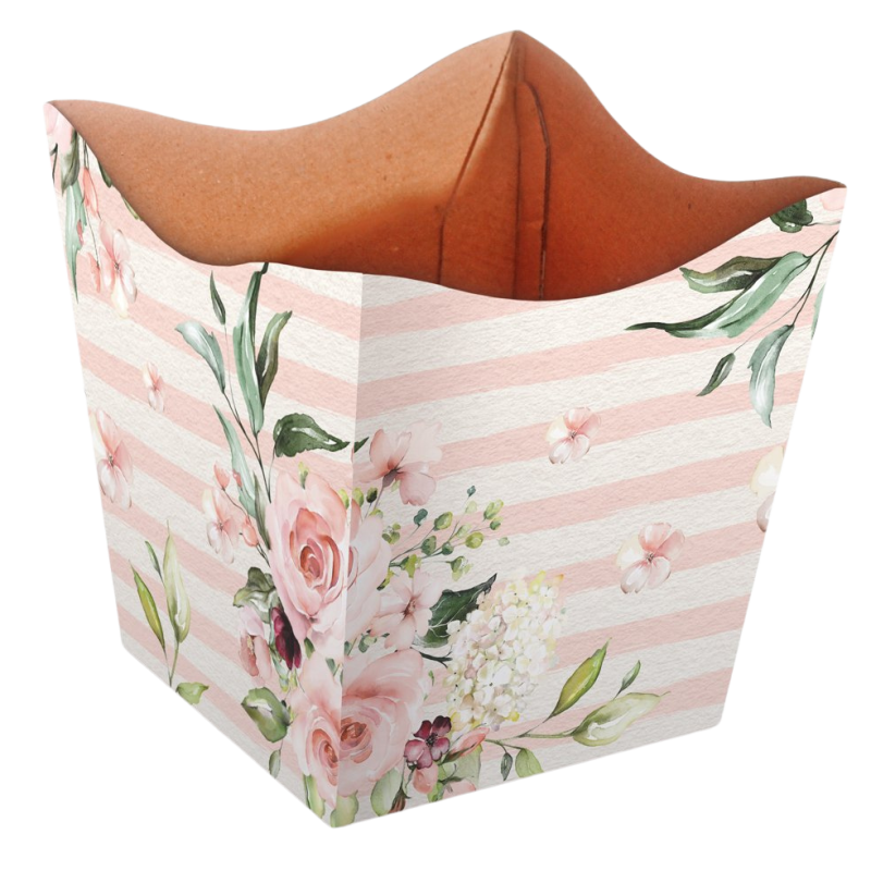 Cachepot Paper Pote 11 Decorado Rose Garden