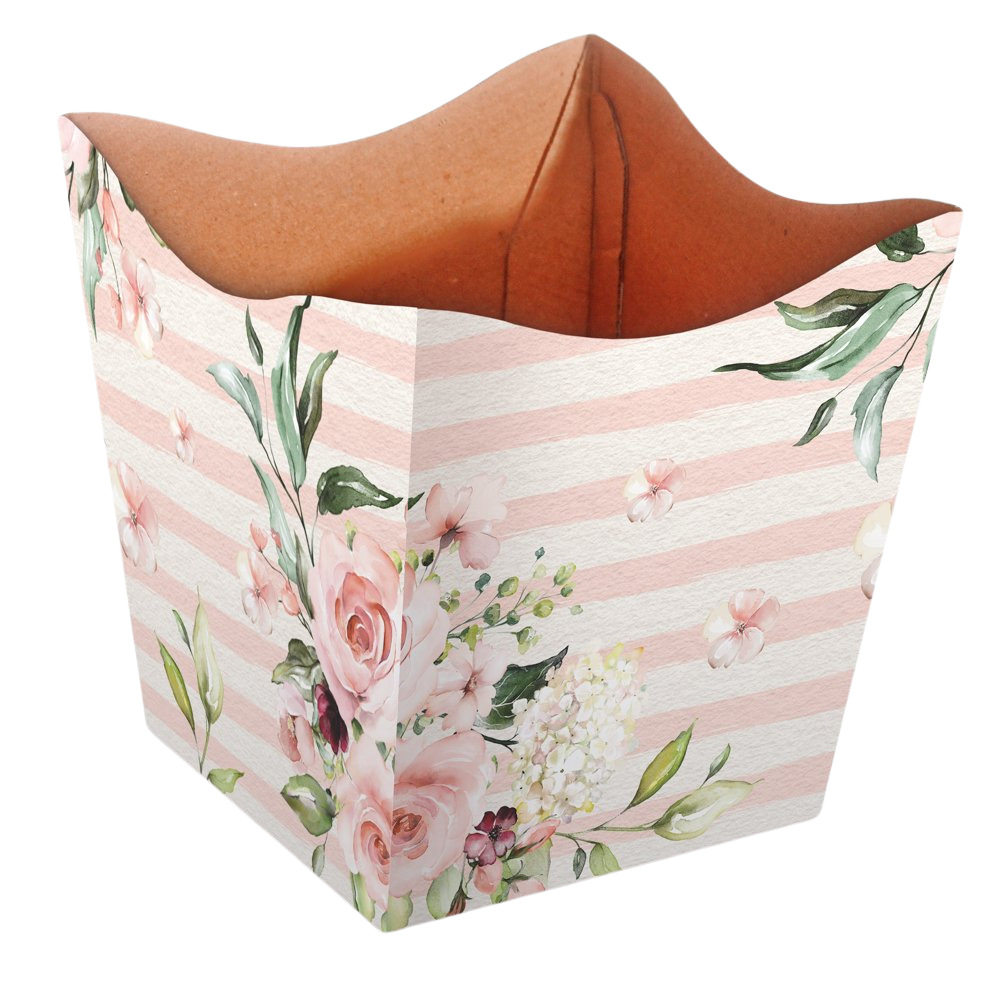 Cachepot Paper Pote 11 Decorado Rose Garden