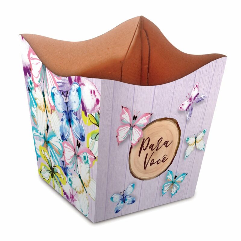 Cachepot Paper Pote 15 Borboleta Lavanda