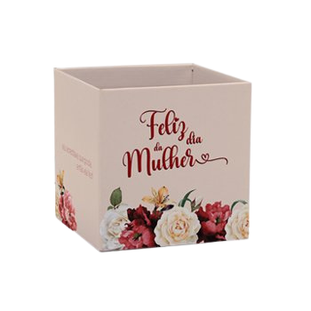 Cachepot Quadrado Pote 15 Dia Da Mulher (Dia Da Mulher)