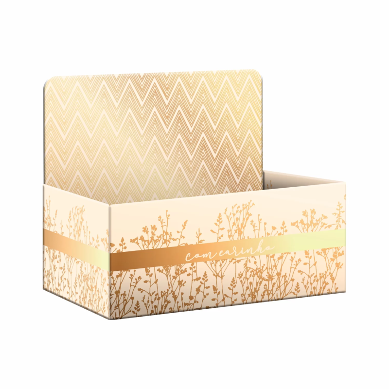 Caixa Display Miss C/ Hot Stamping Barbante Ouro