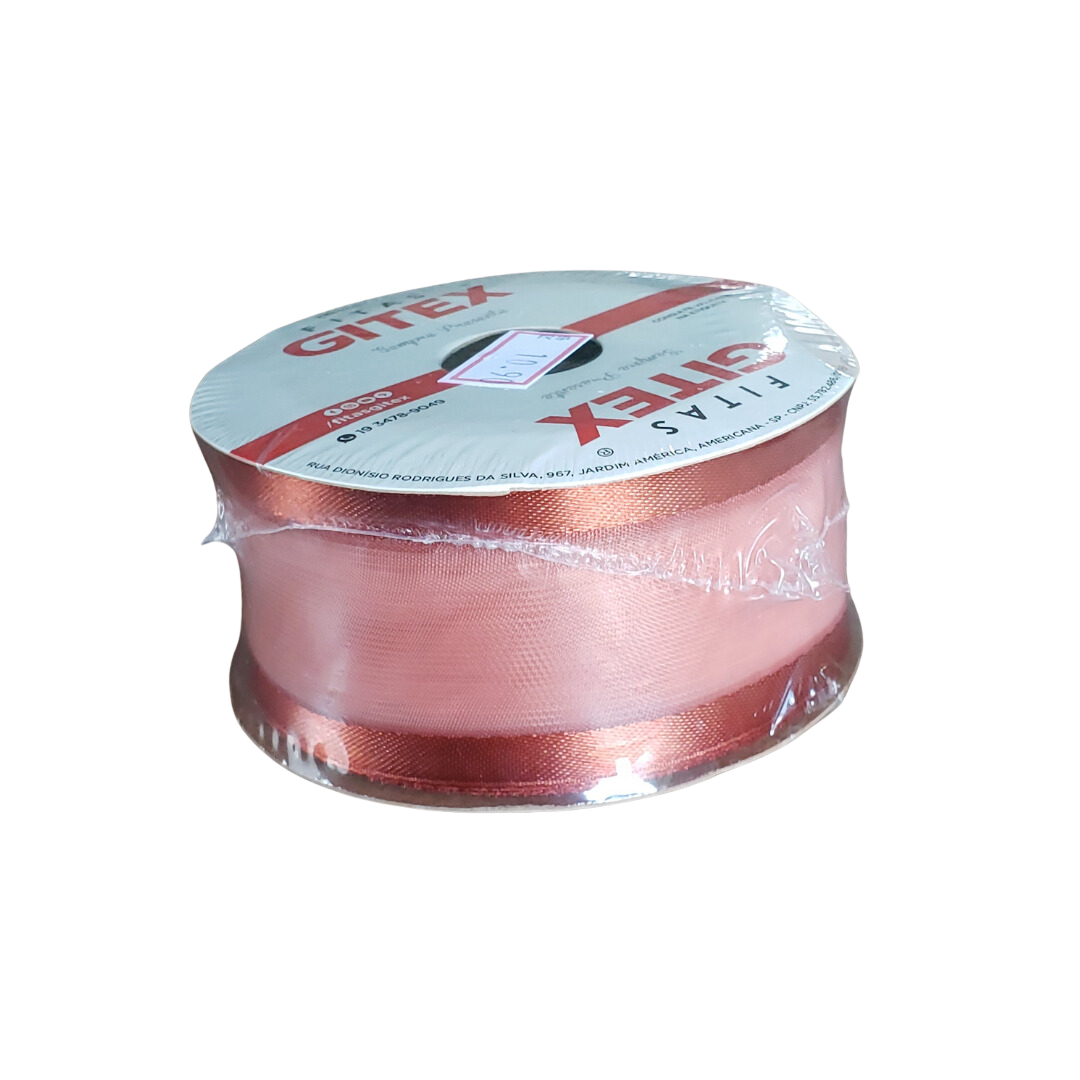Fita Voil Com Cetim Vermelho