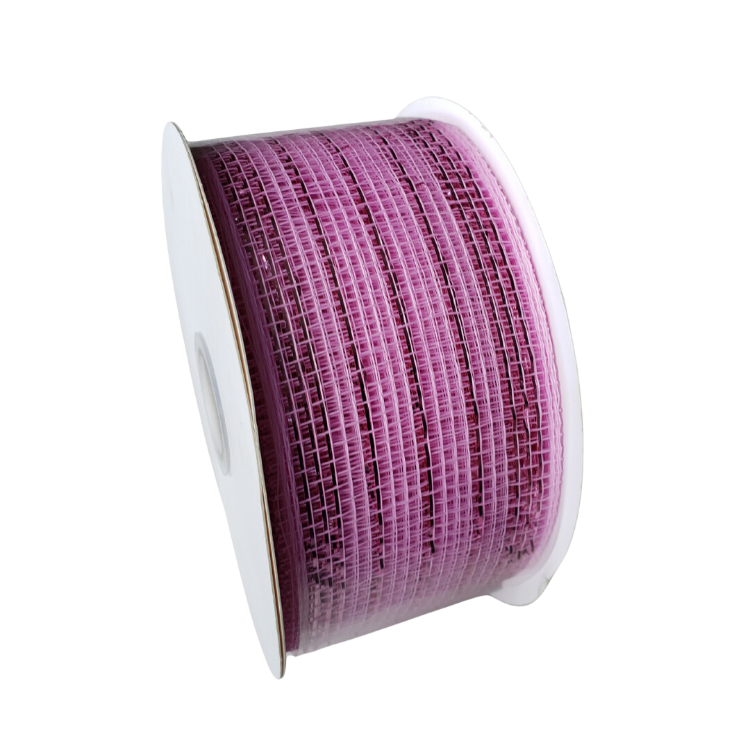 Tela Plástica Rosa C/ Fio Metalizado Pink