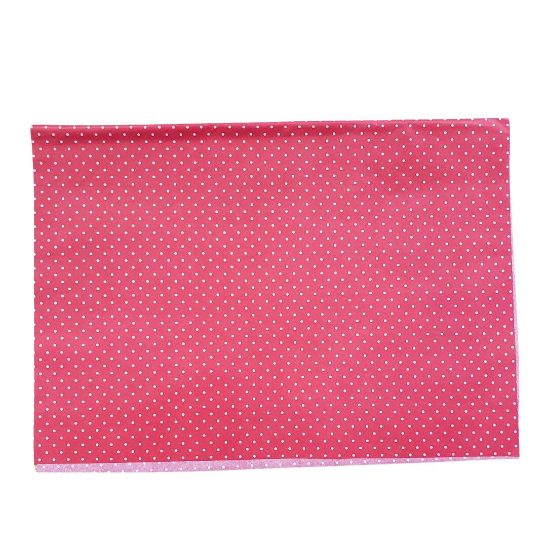 Papel Seda Bolinha Vazada Vermelho