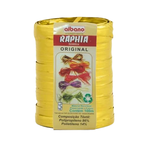 Raphia Maxi Sintética Amarelo