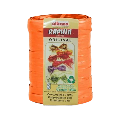 Raphia Maxi Sintética Laranja