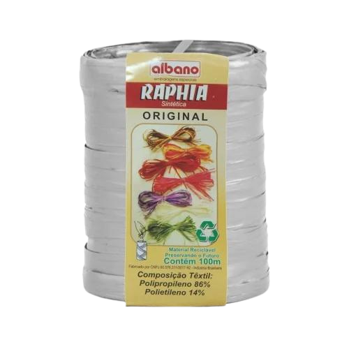 Raphia Maxi Sintética Prata