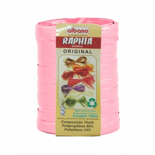 Raphia Maxi Sintética Rosa