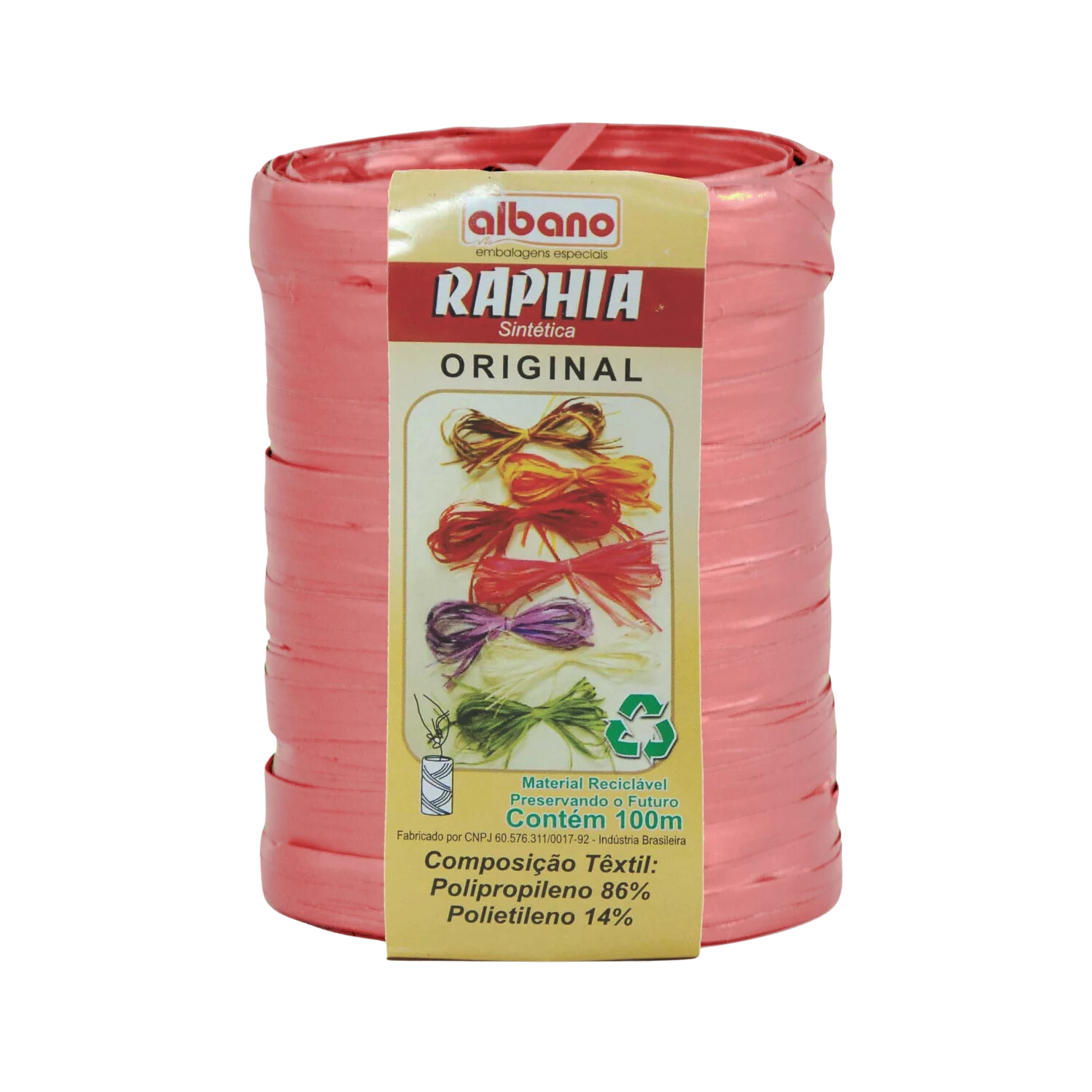 Raphia Maxi Sintética Rose Metálico
