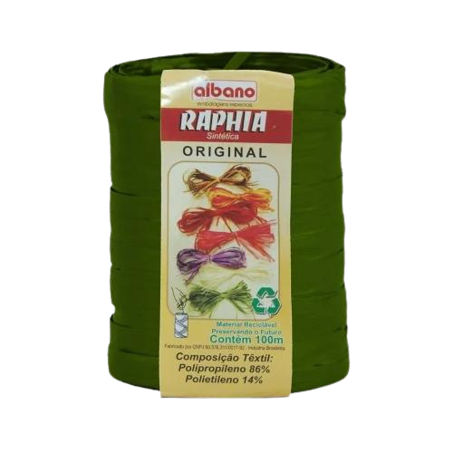 Raphia Maxi Sintética Verde Oliva