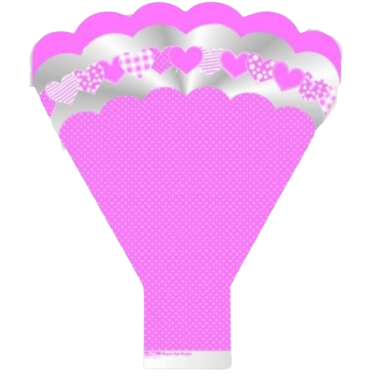 Bouquet Taça Corações Rosa