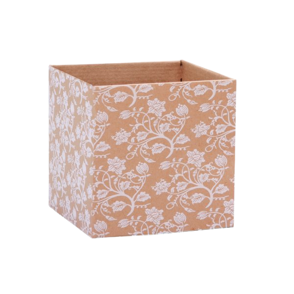 Cachepot Paper Pote 15 Quadrado Touch Floral