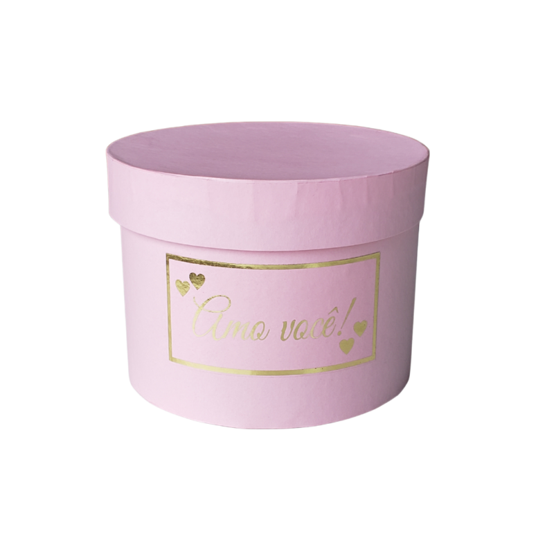 Caixa Box P Amo Você Rosa