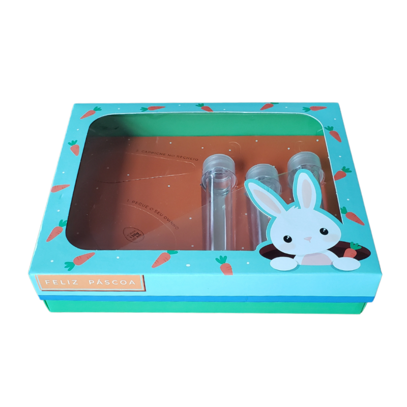 Caixa Kit Confeiteiro Coelho Sai Da Toca Azul 150g (Páscoa Kids)