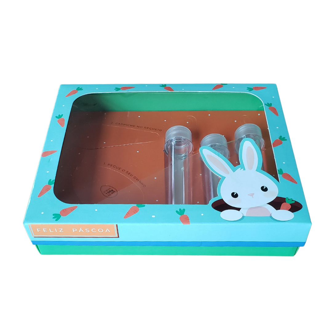 Caixa Kit Confeiteiro Coelho Sai Da Toca Azul 150g (Páscoa Kids)