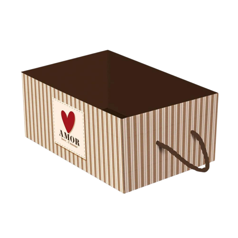 Cesta De Cartão Com Alça L'Amour