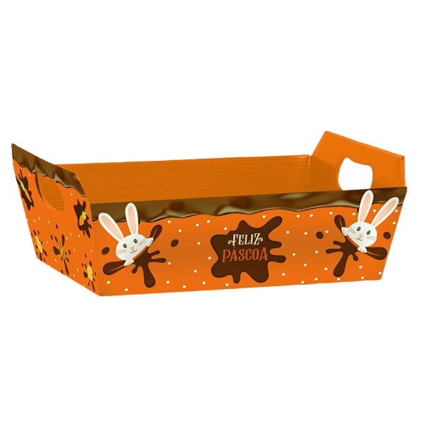 Cesta Paper P Chocolatier Laranja (Páscoa)